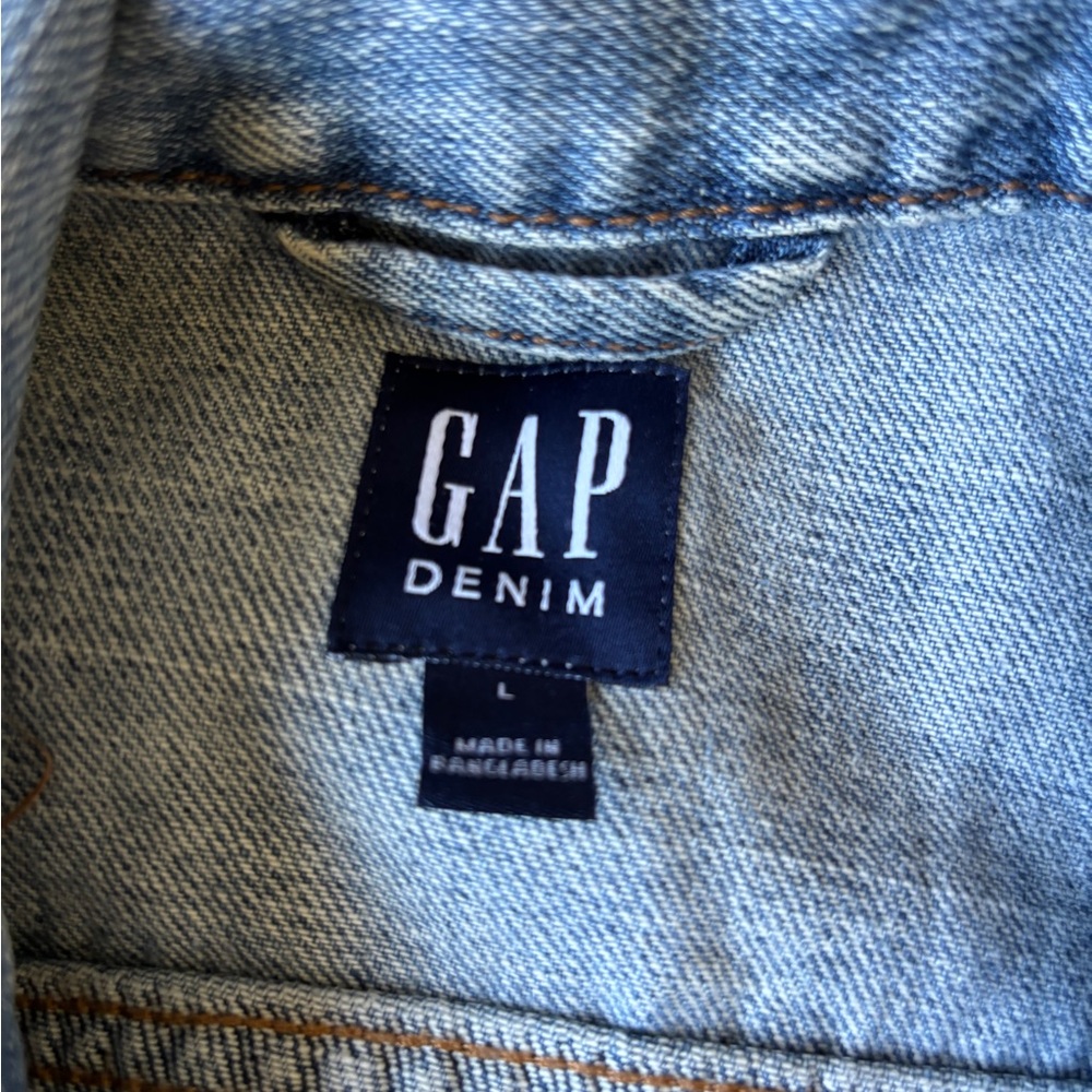 Gap denim jean jacket womens large - Picture 3 of 5